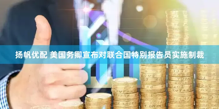 扬帆优配 美国务卿宣布对联合国特别报告员实施制裁